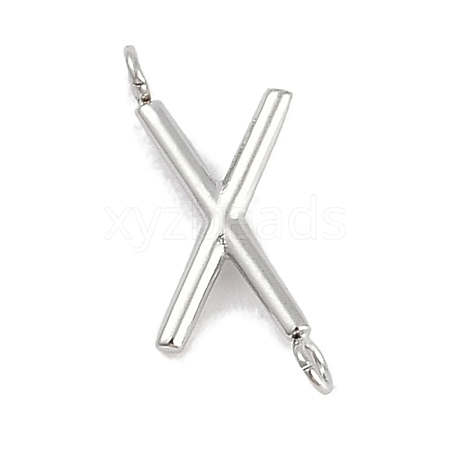 304 Stainless Steel Letter Connector Charms STAS-M108-01P-24-1