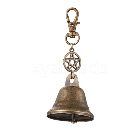 Iron Bell Pendant Decoration HJEW-JM02277-1