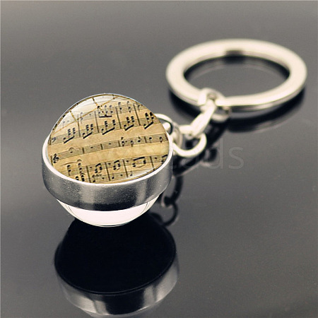 Alloy Pendant Keychain MUSI-PW0001-36G-1