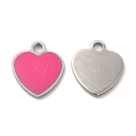 304 Stainless Steel Enamel Pendants STAS-M308-16P-02-1