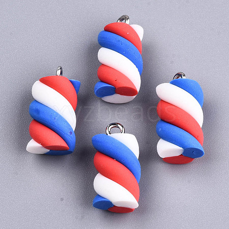 Handmade Polymer Clay Charms X-CLAY-T016-83I-1