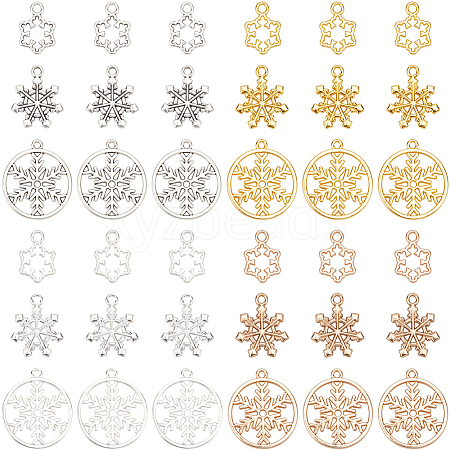 120Pcs 12 Styles Alloy Pendants FIND-SC0011-97-1