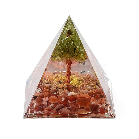 Orgonite Pyramid Resin Energy Generators DJEW-D013-06B-1