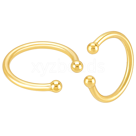 2Pcs 925 Sterling Silver Cuff Earrings EJEW-PH0001-39-1