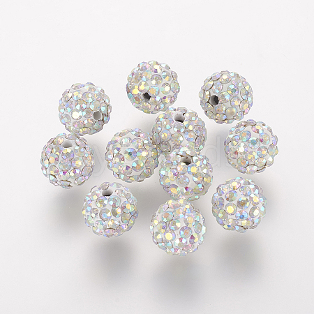 Polymer Clay Rhinestone Beads LS-RB-K050-8mm-C30-1