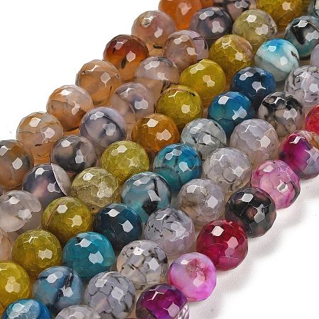 Natural Dragon Veins Agate Beads Strands G-L595-A04-02-1