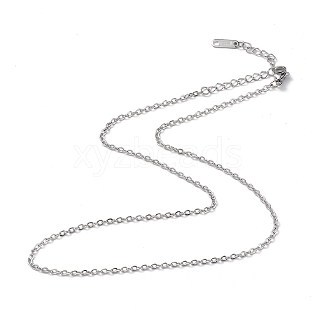 Non-Tarnish 304 Stainless Steel Cable Chain Necklace for Men Women NJEW-K245-025D-1