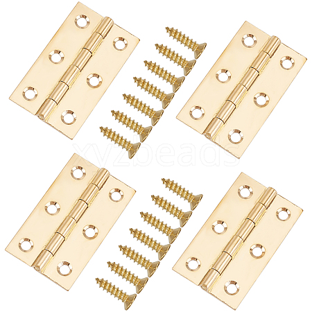 Gorgecraft 4 Sets Iron & Brass Cabinet Drawer Butt Hinges Connectors AJEW-GF0004-99-1