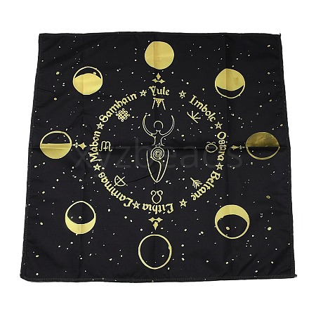 Polyester Peach Skin Tarot Tablecloth for Divination AJEW-D061-01A-1