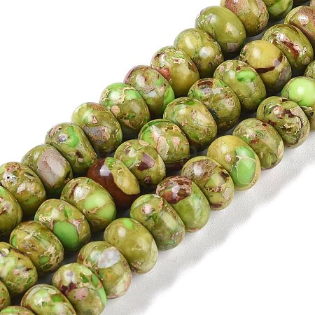Dyed Synthetic Imperial Jasper Beads Strands G-P529-E01-A04-1