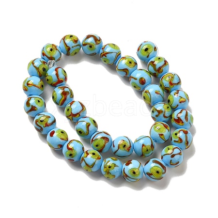 Handmade Lampwork Beads Strands LAMP-G162-08A-09-1