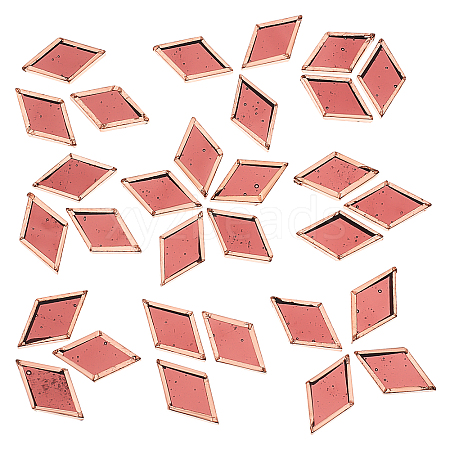 Olycraft 30Pcs Colored Glass Mosaic Tiles DIY-OC0009-43C-1