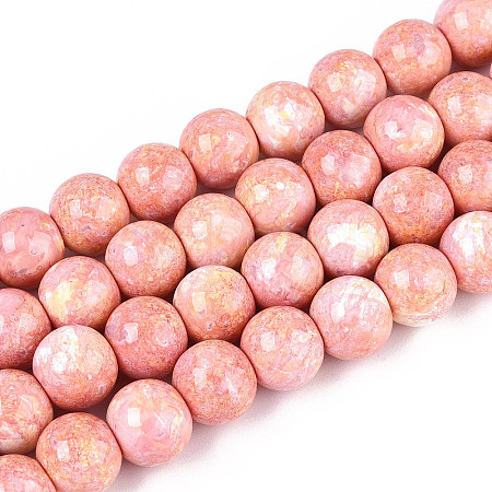 Baking Paint Glass Beads Strands DGLA-N016-10mm-01-1
