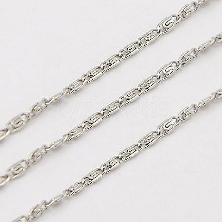 Tarnish Resistant 304 Stainless Steel Lumachina Chains CHS-K002-21C-1