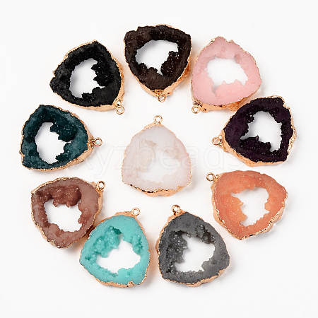 Druzy Resin Pendants RESI-R428-024-1