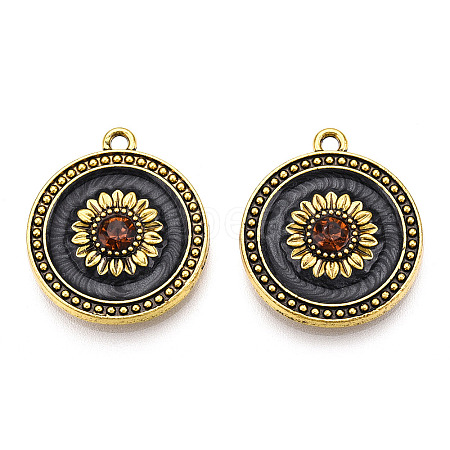 Alloy Enamel Pendants FIND-R148-01G-1