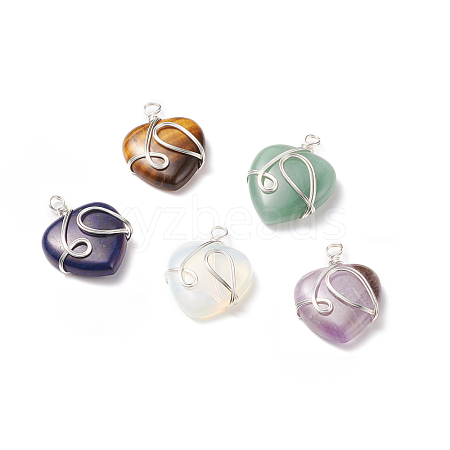 Natural & Synthetic Gemstone Pendants PALLOY-JF01663-1