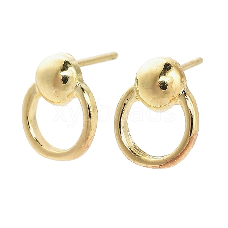 Alloy Stud Earring Findings PALLOY-I224-06G-1