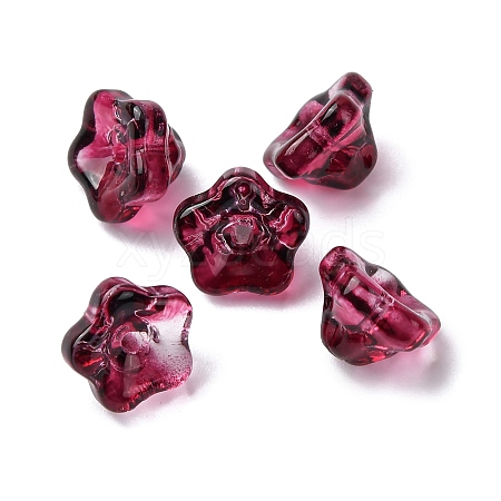 Baking Paint Transparent Glass Beads GLAA-T025-81C-02-1