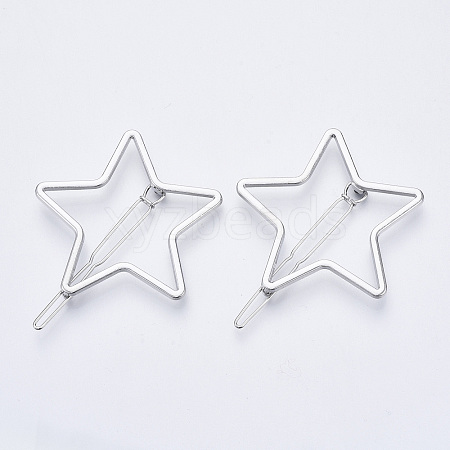 Alloy Hollow Geometric Hair Pin PHAR-N005-014P-1