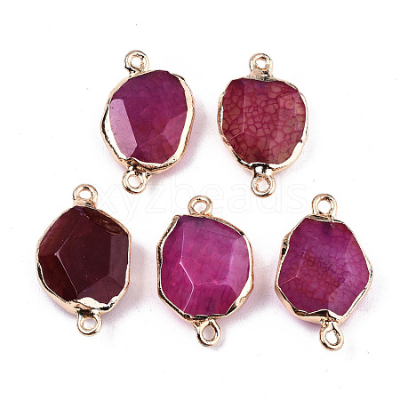Natural Agate Links Connectors G-T131-109B-1