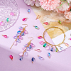 100Pcs 10 Colors Gradient Color Glass Pendants PALLOY-PH01757-2