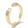 Brass Micro Pave Cubic Zirconia Cuff Rings RJEW-G310-04G-1