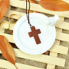 100Pcs Wooden Pendants WOOD-SC0001-38-5