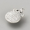 Zinc Alloy Synthetic Turquoise Pendants FIND-CJC0437-019AS-01-2