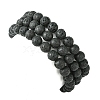 Natural Lava Rock Round & Carnelian Beads Stretch Braclets for Women BJEW-JB11472-5