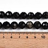 Natural Golden Sheen Obsidian Beads Strands G-S345-10mm-20-5