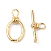 Brass Toggle Clasps KK-P234-84G-1