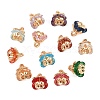 Brass Pave Cubic Zirconia Charms CU-CBA8183-03G-1