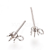 Non-Tarnish 304 Stainless Steel Post Stud Earring Settings STAS-L238-026F-P-2