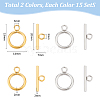 Unicraftale 304 Stainless Steel Ring Toggle Clasps STAS-UN0002-21-3