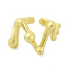 Brass Open Cuff Rings RJEW-B051-21G-2