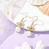 Alloy Bowknot Dangle Earrings EJEW-JE05736-3