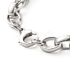 Non-Tarnish Men's 304 Stainless Steel Rolo Chain Bracelets BJEW-JB06673-02-5