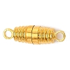 Brass Magnetic Clasps with Loops KK-O134-11G-1