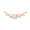 Brass Pave Clear Cubic Zirconia Connector Charms ZIRC-K088-01KCG-2