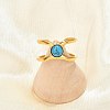 Natural Turquoise Finger Rings RJEW-Q006-01F-G-4