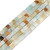 Natural Flower Amazonite Beads Strands G-B129-A15-01-1