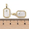 Rack Plating Brass Micro Pave Cubic Zirconia Pendants KK-U032-90G-02-3