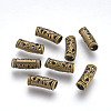 Tibetan Style Alloy Tube Beads PALLOY-F133-17AB-1