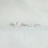 2Pcs Heart 925 Sterling Silver Micro Pave Clear Cubic Zirconia Finger Rings for Women FS-WG4005F-06-4