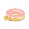 Golden Plated Alloy Enamel Charms ENAM-Q437-14G-2