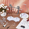 Plastic Minifigures Display Stands with Adjustable Snake Bone Bracket ODIS-WH0070-81B-5