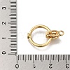 Brass Micro Pave Clear Cubic Zirconia Fold Over Clasps KK-H480-28G-3