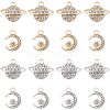 Unicraftale 32Pcs 4 Style Alloy Rhinestone Pendants FIND-UN0001-36-1