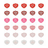 Beadthoven 30Pcs 6 Colors Valentine's Day Opaque Acrylic Pendants SACR-BT0001-03-10